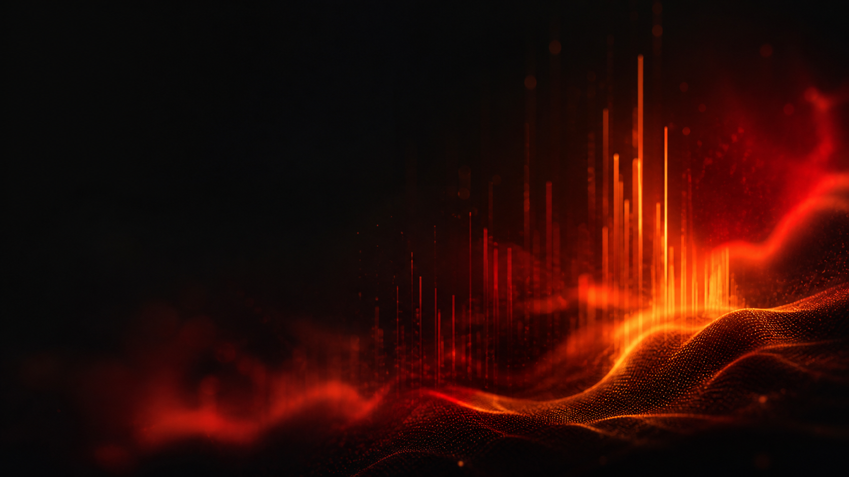 Taurievo — banner editoriale astratto rosso e arancio con pattern verticale